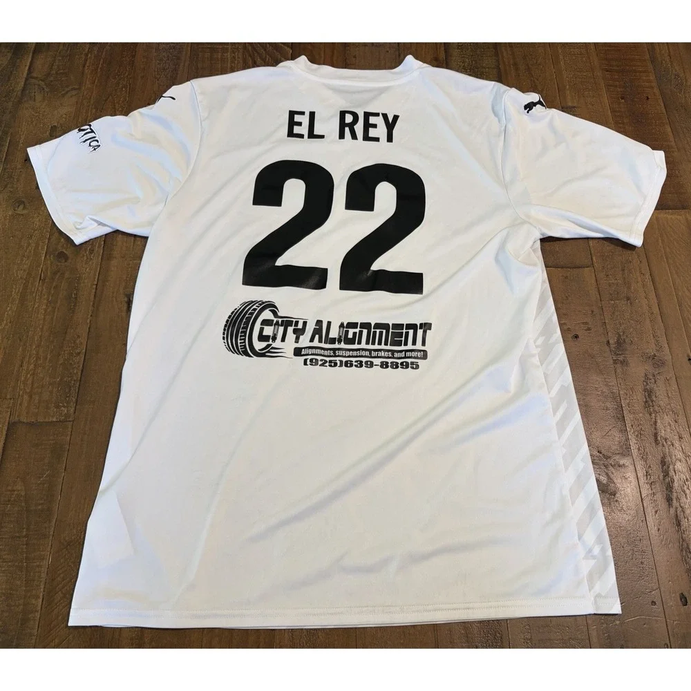 Puma Billionaire Boys Club Soccer Jersey XL White  Space Man logo Dry Cell - Picture 8 of 10